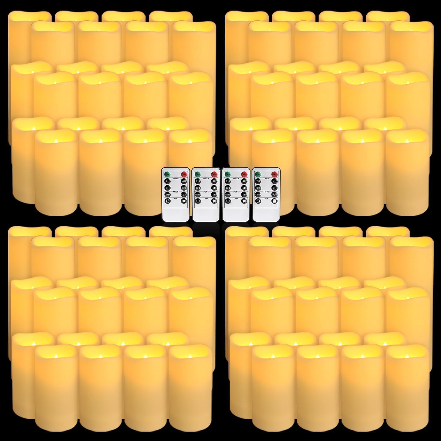 Candle X - Set aus 96 wasserdichten flammenlosen LED-Kerzen